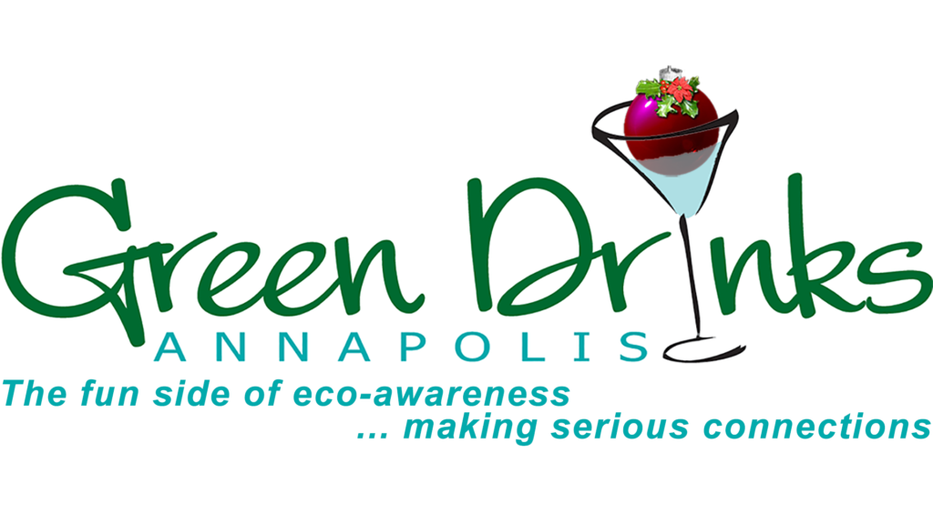 green drinks logo with holiday ornament
