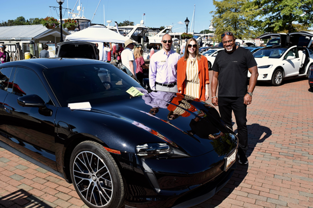 Porsche Annapolis team at Annapolis NDEW Kick Gas EV Showcase Sept 2021