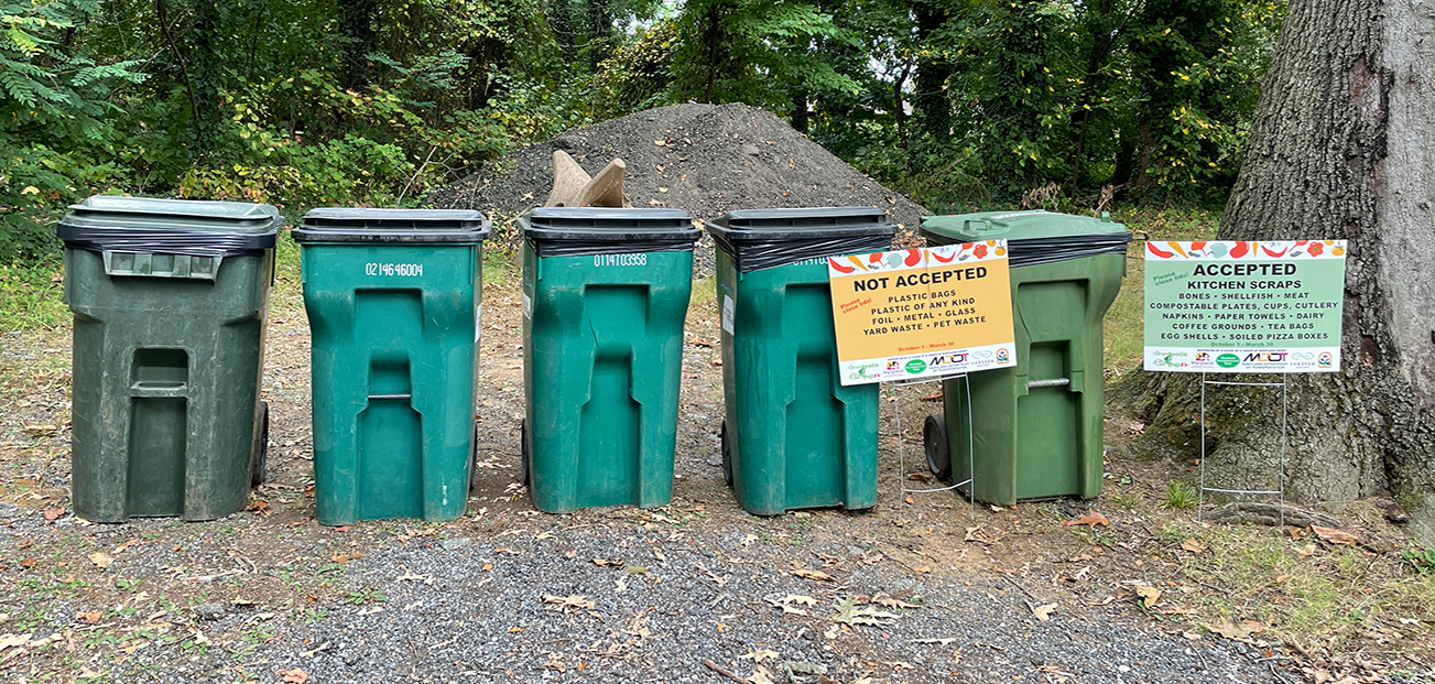 compost bins at Truxtun Park 2021