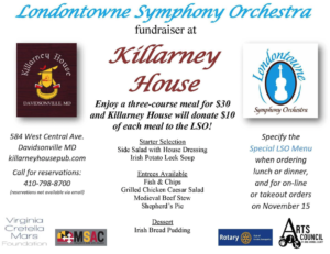 Killarney LSO menu
