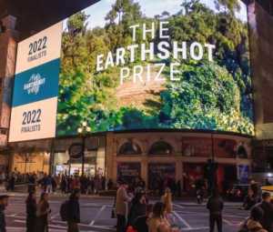 earthshot prize on a theatre sign